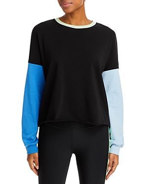 Colorblock Cutoff Crop Sweatshirt - 100% Exclusive