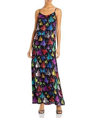 Mille Papillons Embroidered Maxi Dress