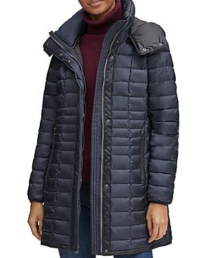 Marble Packable Hooded Puffer Coat