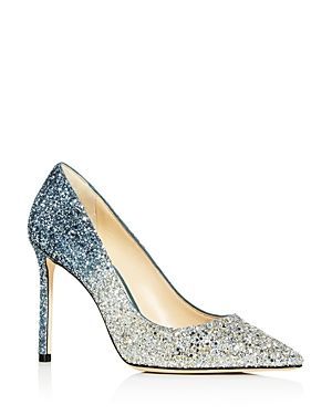 Women's Romy 100 Ombre Glitter Pointed-Toe Pumps