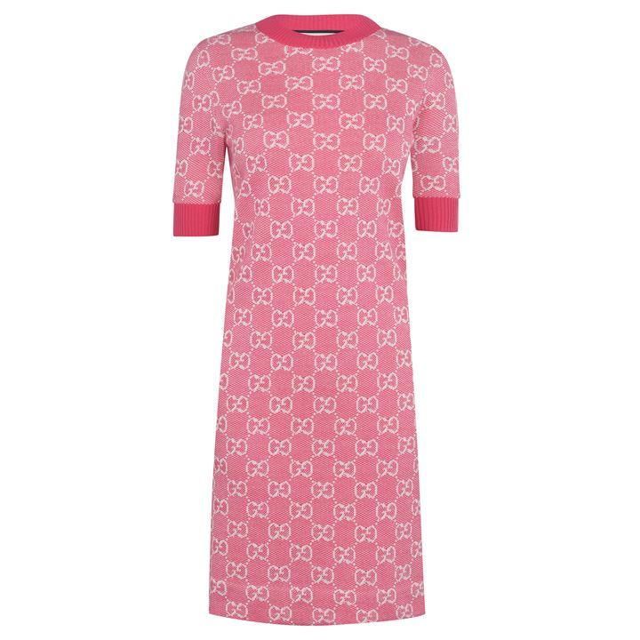 GUCCI Gg Knit Dress - Pink 5016