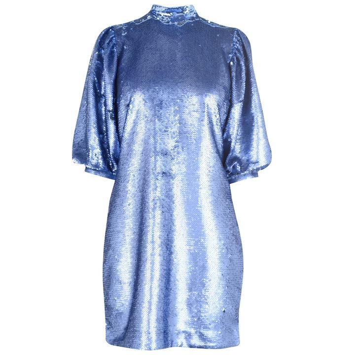 GANNI Sequin Dress - Blue