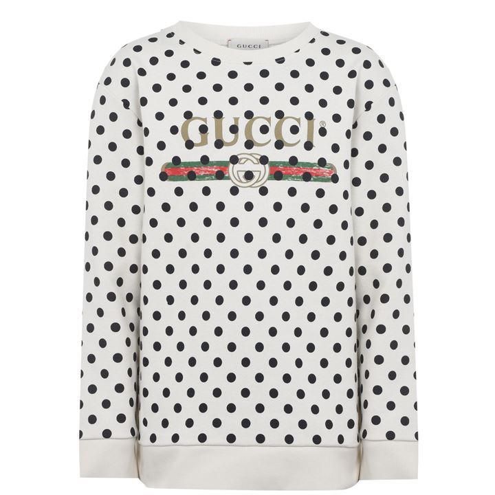 GUCCI Fake Polka Dot Sweatshirt - White & Black9097