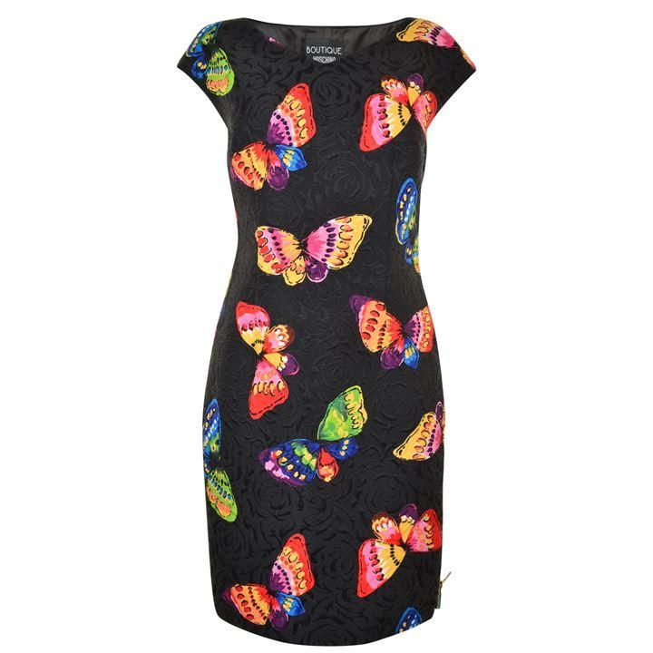 Boutique Moschino Butterfly Dress - Black