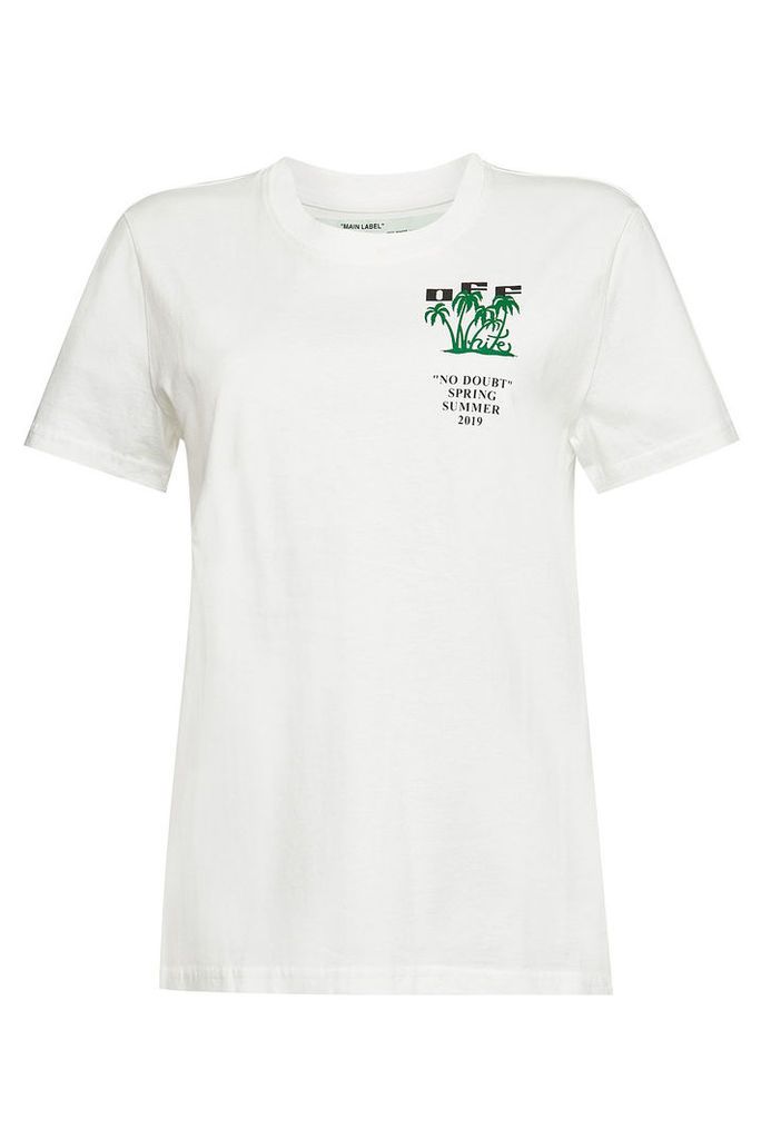 Off-White Island Printed Cotton T-Shirt