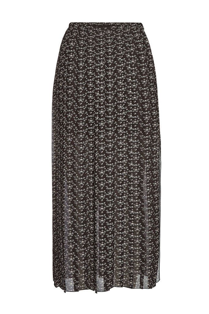 See by Chlo © Printed Pleated Skirt with Slits