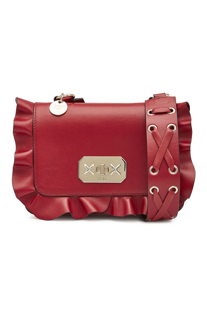RED (V) Leather Crossbody Bag