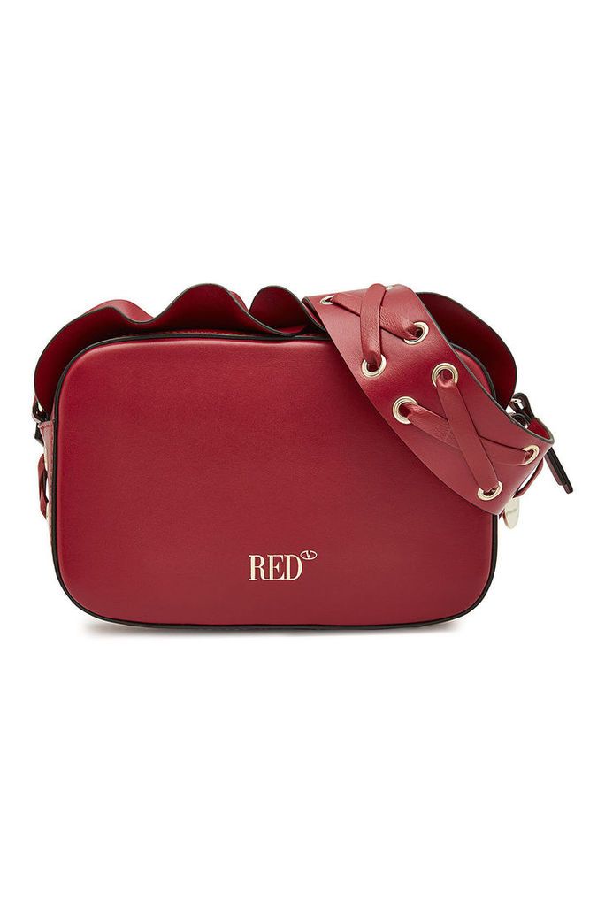 RED (V) Leather Crossbody Bag