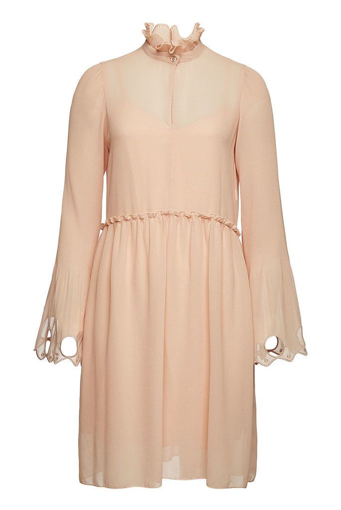 See by Chlo © High Neck Dress with Bell Sleeves