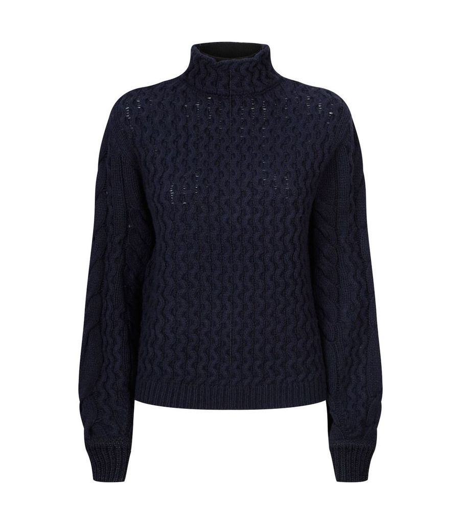 Textured Knit Turtleneck Sweater
