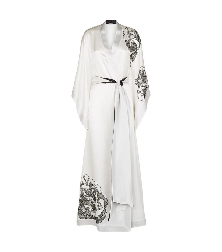 Silk Lace Kimono Robe