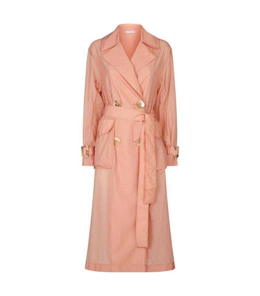 Addison Pleated Reverse Trench Coat