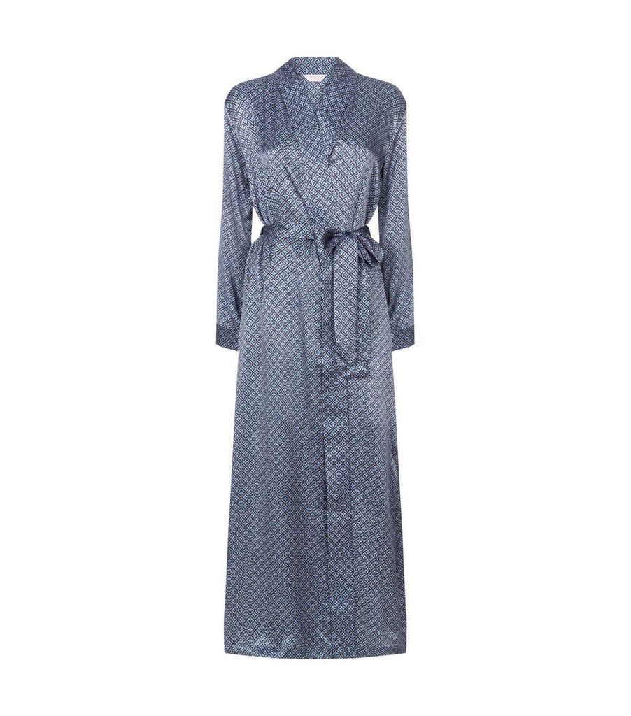 Silk Patterned Dressing Gown