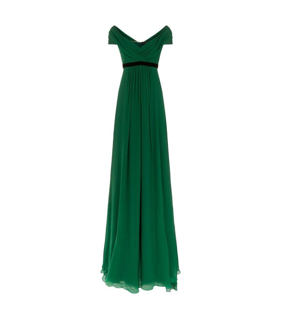 Lucerne Belted Chiffon Gown