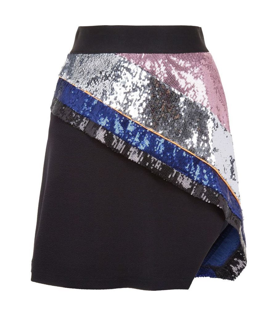 Mirage Striped Sequin Skirt