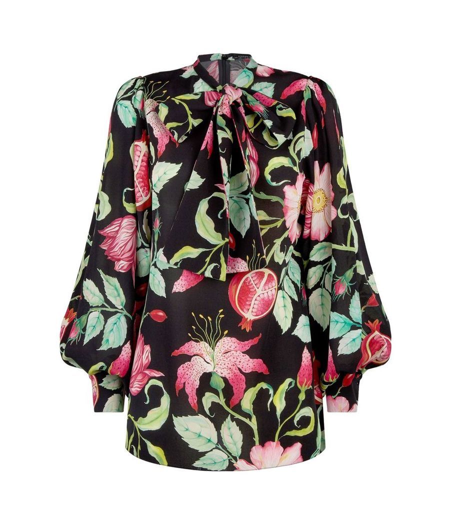 Floral Pussybow Blouse