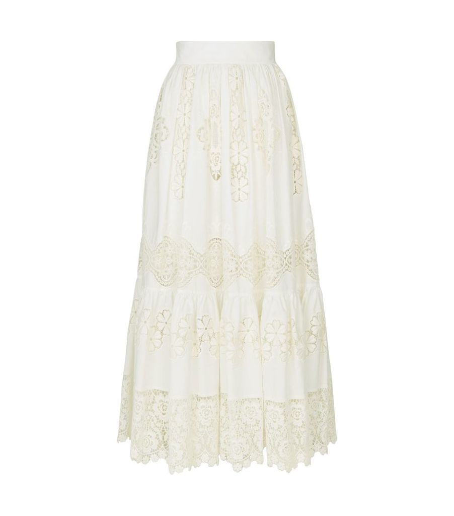 Lace Cut-Out Skirt