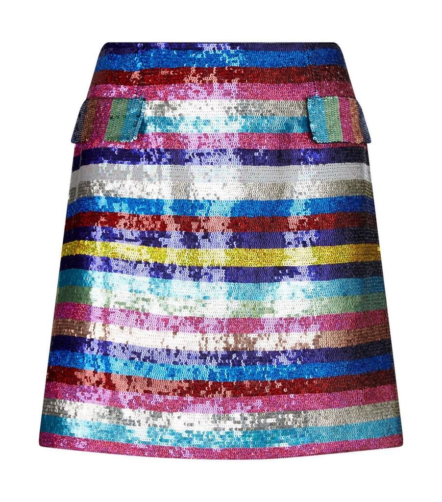 Embellished Clovis Mini Skirt