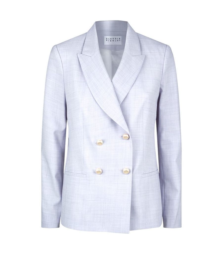 Pearlescent Double-Breasted Blazer