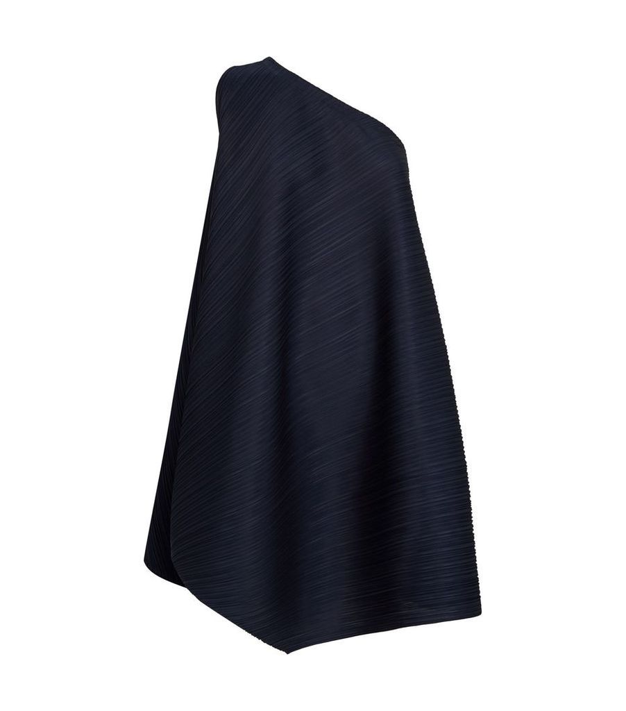 Pleated One-Shoulder Dress
