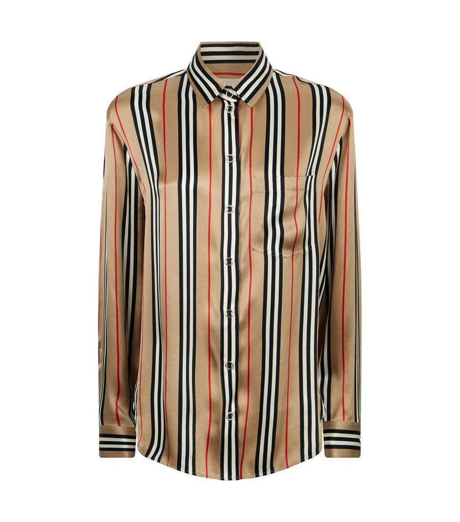 Icon Stripe Silk Shirt