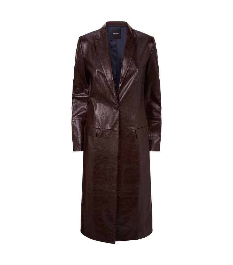 Longline Leather Coat