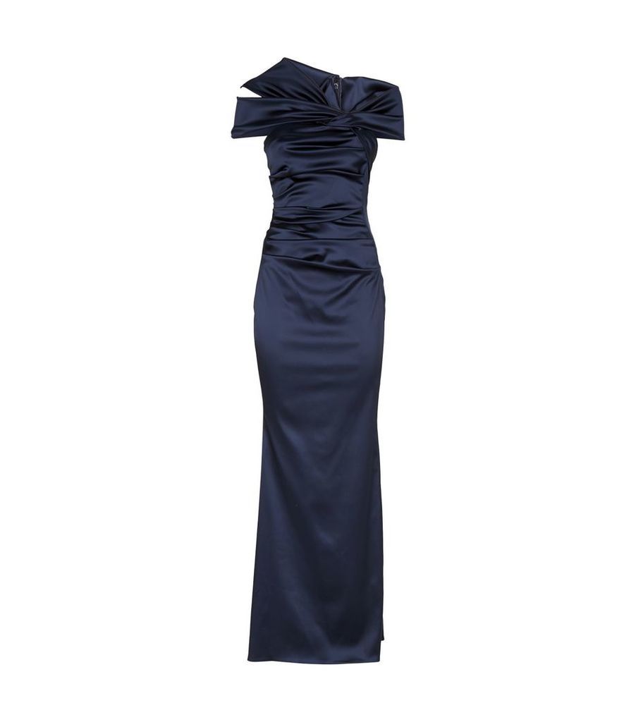 Ruched One-Shoulder Gown