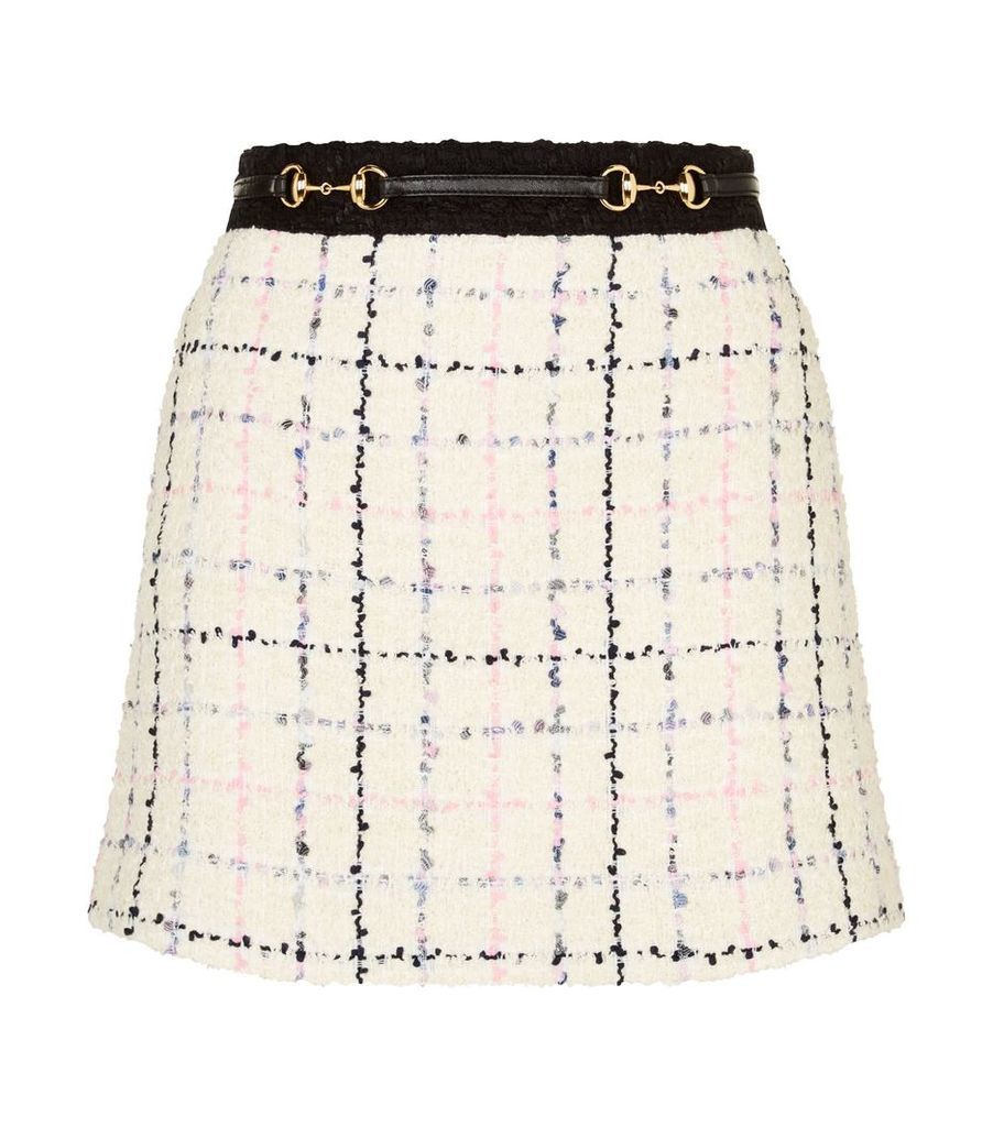 Check Tweed Mini Skirt