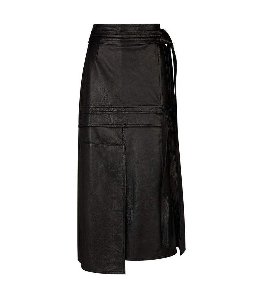 Leather Patchwork Skirt