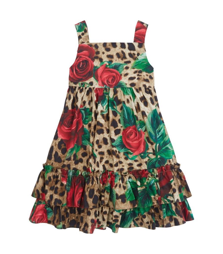 Leopard and Roses Dress with Bloomers