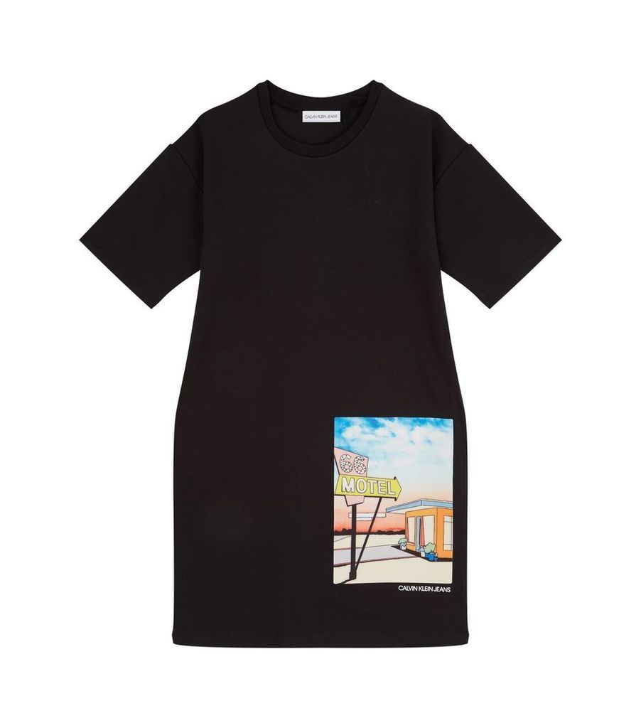 Motel Print Jersey Dress