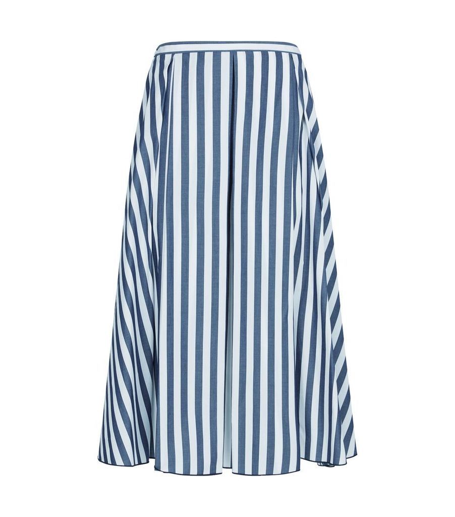Cotton Striped Circle Skirt