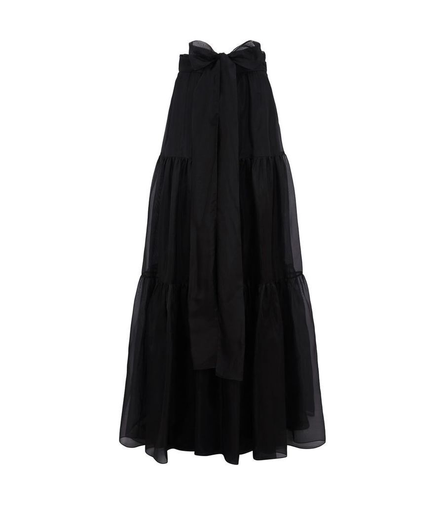 Silk Organza Tiered Skirt