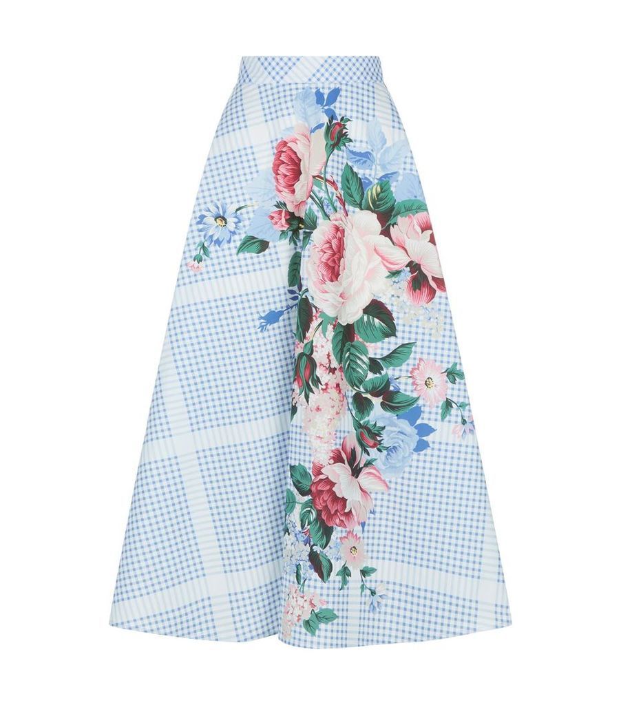 Floral Gingham Skirt