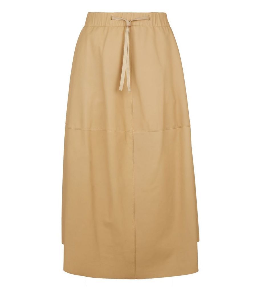 Leather Tie Waist Skirt