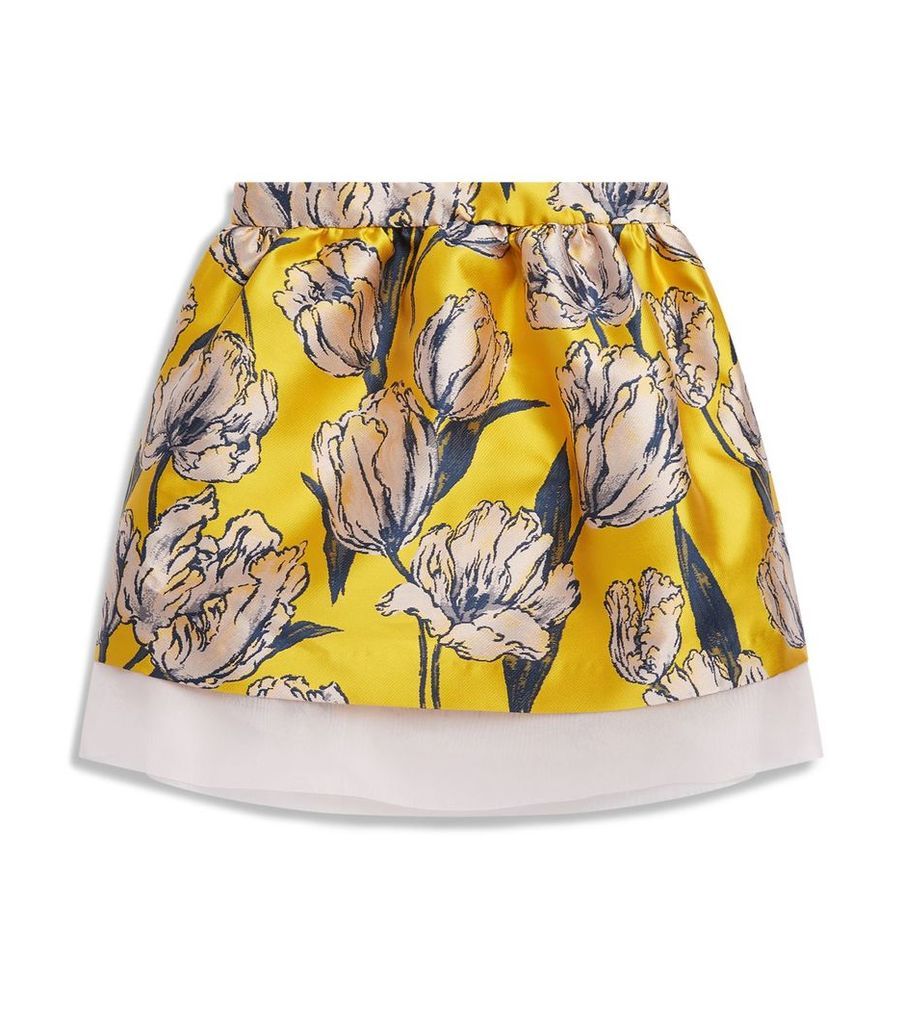 Floral Jacquard Print Skirt