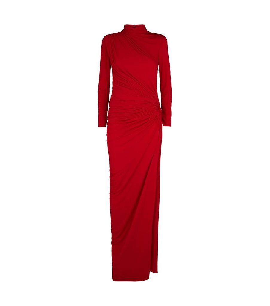 Ruched Side-Split Gown