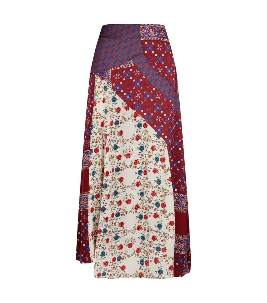 Silk Patchwork Skirt