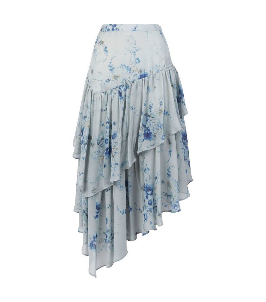 Rowan Asymmetric Floral Skirt