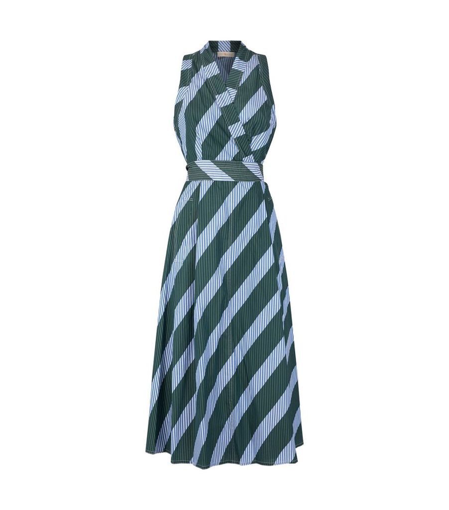 Chevron Stripe Wrap Dress