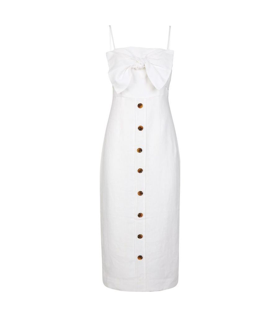 St Martin Linen Button-Front Dress
