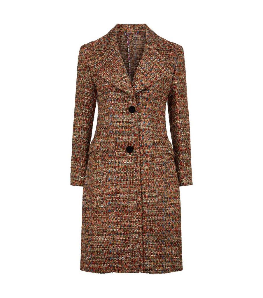 Tweed Large Lapel Coat