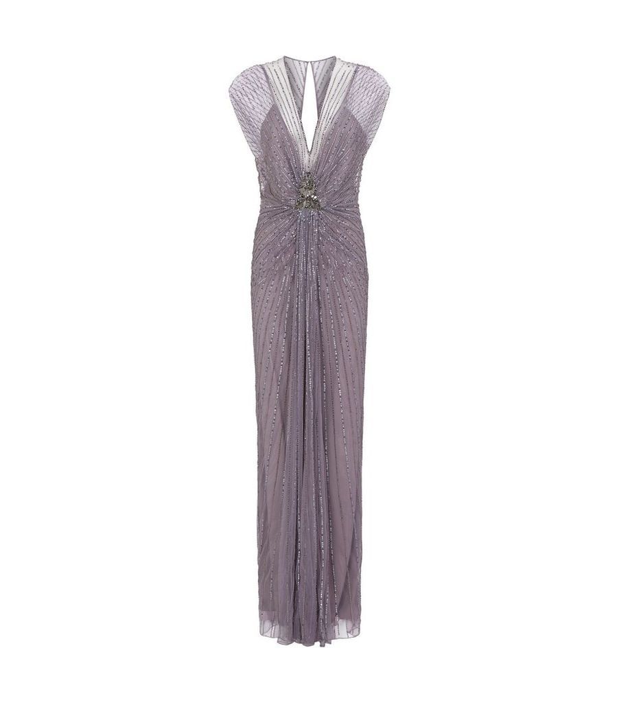 Amelie Draped Sequin Gown