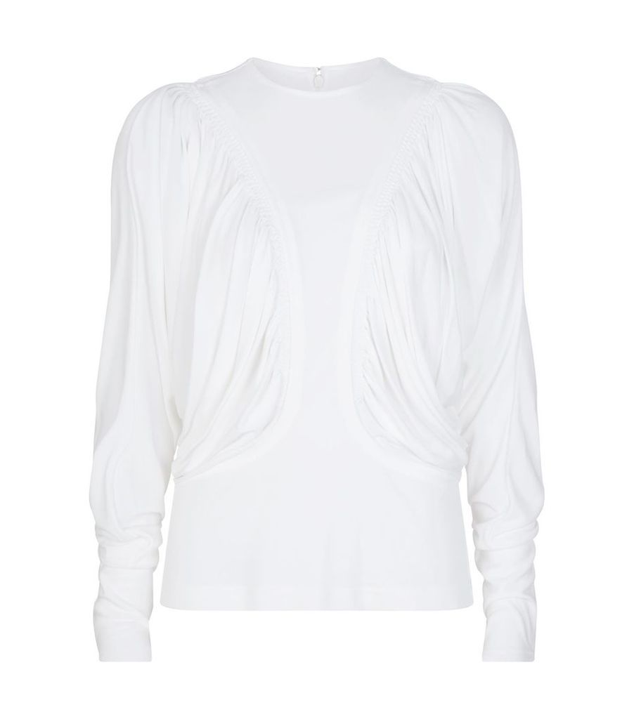 Ruched Long-Sleeved Top