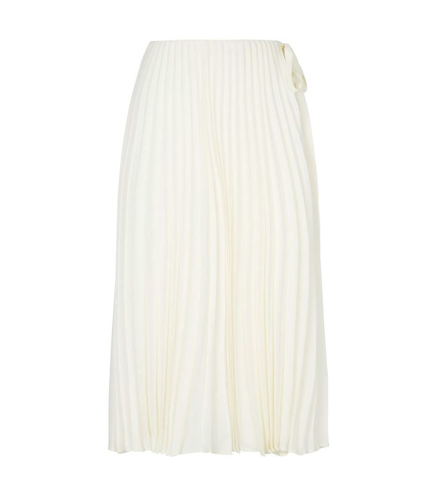 Silk Pleated Skirt