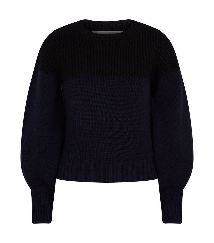 Cashmere Contrasting Knit Sweater
