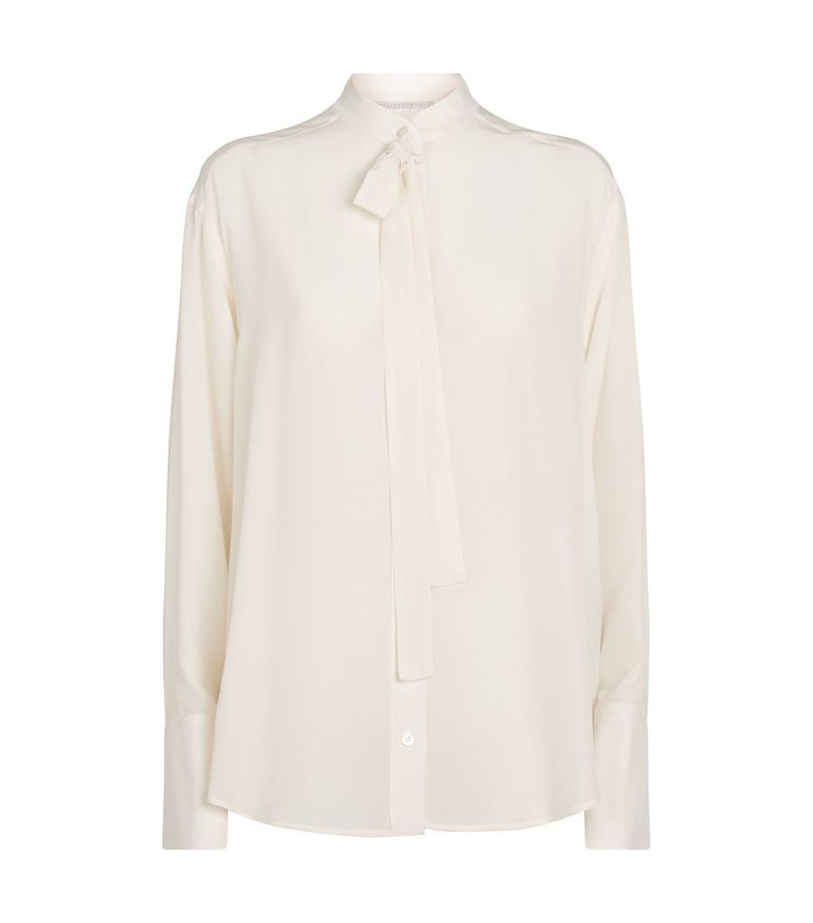 Neck-Tie Silk Shirt