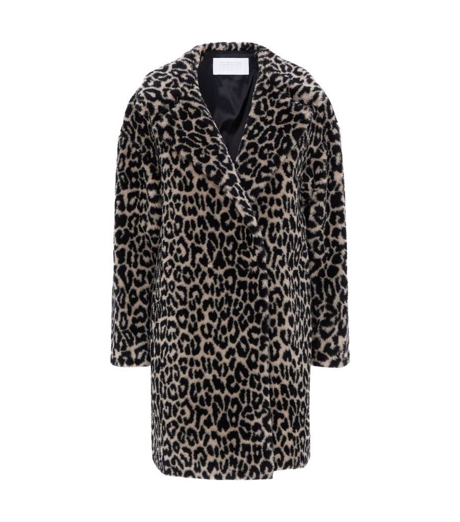 Leopard Print Teddy Coat