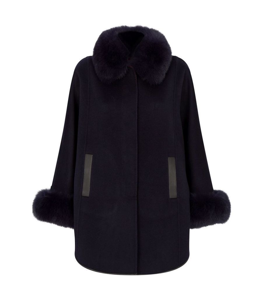 Fur Collar Cape