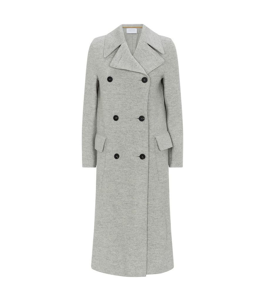 Boiled Wool Double-Breasted Coat